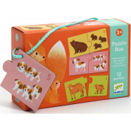 Djeco, duo puzzel Baby animals