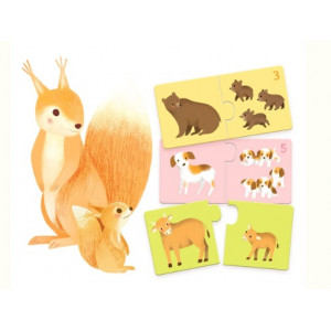 Djeco, duo puzzel Baby animals
