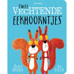 Twee vechtende eekhoorntjes (kartonboek)