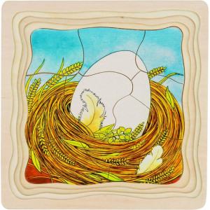Pakket: Kom maar, kipjes! + Houten puzzel