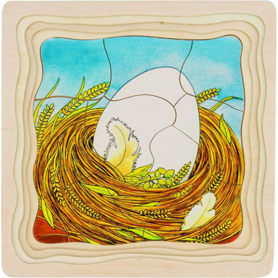Pakket: Kom maar, kipjes! + knuffeltje + Houten puzzel