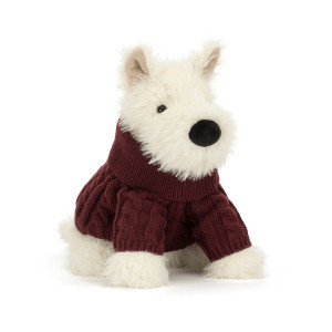 Jellycat, Munro Scottie Dog 'Winter Jumper'