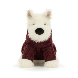 Jellycat, Munro Scottie Dog 'Winter Jumper'