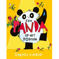 Een panda op het podium