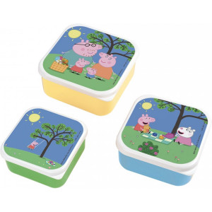 Peppa Pig lunch box, set van 3