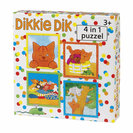Dikkie Dik vier in 1 puzzel Dikkie Dik vier in 1 puzzel