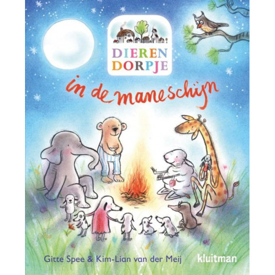 Dierendorpje in de maneschijn