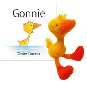 Gonnie is een gansje met knuffel