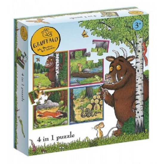 Gruffalo puzzel, 4,6,9, 16 stukjes