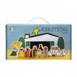 Houten kerststal