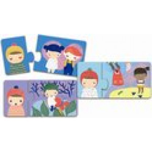 Djeco, duo puzzel Emoties