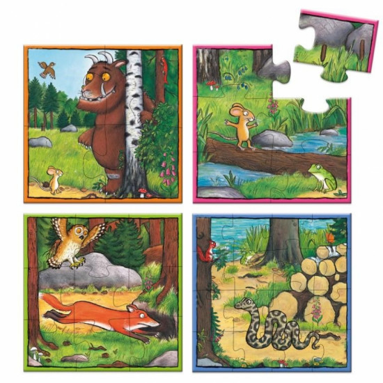 Gruffalo puzzel, 4,6,9, 16 stukjes