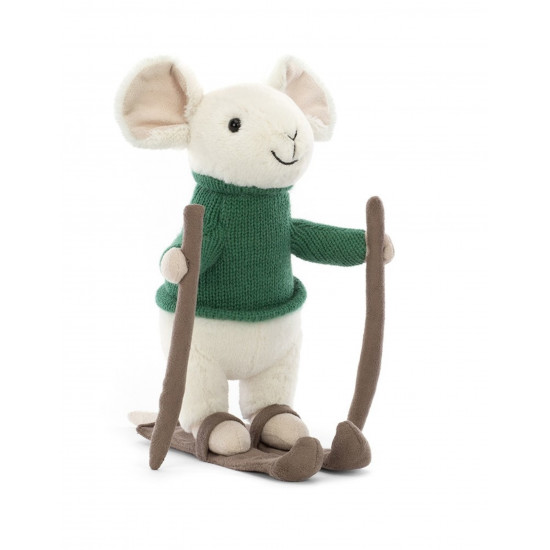 Jellycat, Merry Mouse Skiing Jellycat, Merry Mouse Skiing