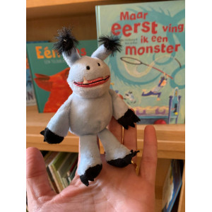 Maar eerst ving ik een monster, met vingerpopje