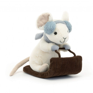 Jellycat, Merry Mouse Sleighing